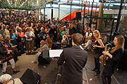 Arcis Saxophon Quartett im Plaza Fünf Höfe @ UniCredit Festspiel-Nacht am 21. Juni 2014 (©Foto: Martin Schmitz)